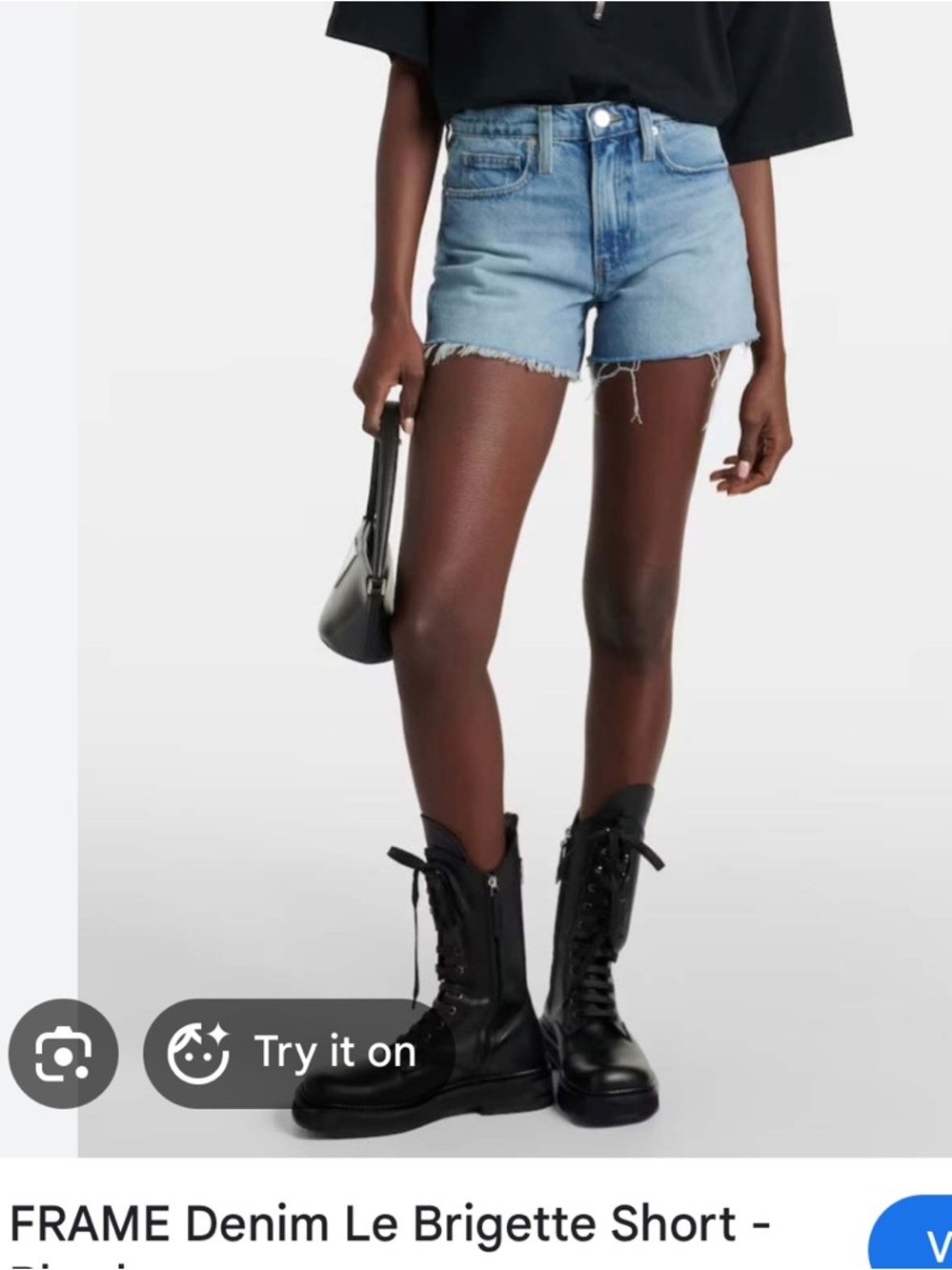 Frame Denim Light Blue Wash Shorts